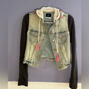 BDG Hoodie Embroidered Denim Jacket size S
